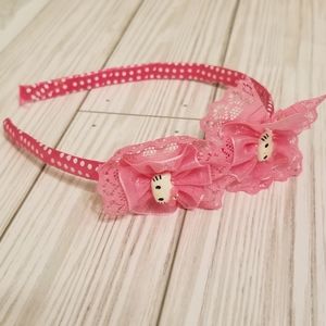 Hello Kitty Hotpink Lace Girls Headband New